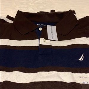 Nautica Striped short sleeve polo shirt